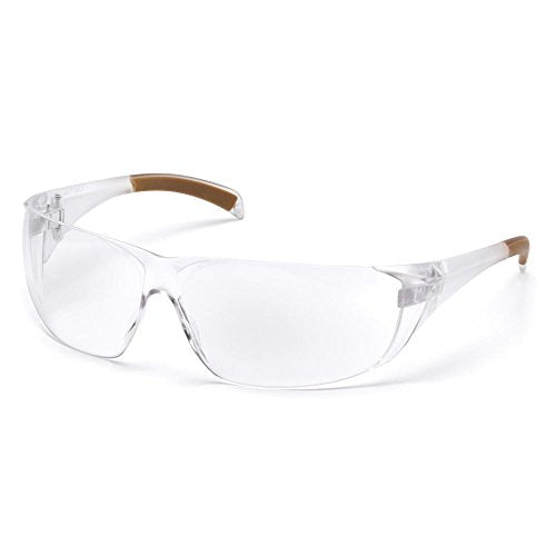 Pyramex Safety Products CH110ST Carhartt Billings Safety Glasses, Clear Anti-Fog Lens with Clear Temples, Clear - WoodArtSupply