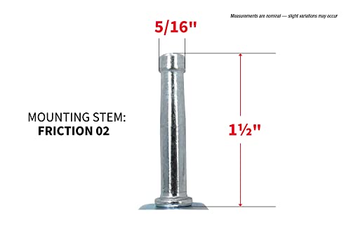 Shepherd Hardware 9557 1-1/4-Inch Plastic Stem Casters, 4-Pack , Black Shepherd Hardware