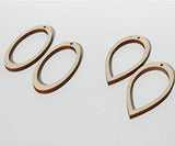 18 Unfinished Wood Laser Cutout Hollow Frame Earrings Jewelry Resin Acrylic Crafts Texan Wood Crafts
