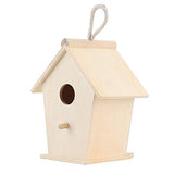 Wooden Decorative Birdhouse,Unfinished Outside Garden Patio Decorative Nesting Box Bird House Cage for Attracts Focket