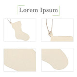 ARTIBETTER 50pcs Wooden Stocking Cutouts Unfinished Christmas Ornaments Hanging Pendant Christmas Stocking for DIY Crafts Decoration,Christmas Tree ARTIBETTER