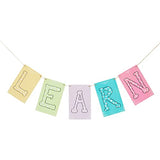 50 Pack Unfinished Wood Plaque Blanks with Jute String for Crafts, DIY Party Banners, Wooden Pennants, Blank Wooden Signs for Crafts, Art Projects Bright Creations