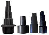 Universal Shop Vac Attachment And Vacuum Hose Adapter Set - Vacuum Accessories 3 Rubber & 1 Rigid Dust Collection Fittings/Vacuum Attachments, Wet Mountain Trades