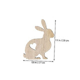 FUNOMOCYA 2 Sets 50pcs Easter Ornaments Easter Wooden Cutout Craft Wood Shapes Easter Bunny Cutouts Unfinished Wood Easter Party Supplies DIY Rabbit FUNOMOCYA