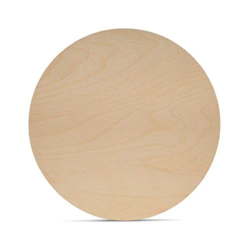 Wood Circles 11 inch, 1/8 Inch Thick, Birch Plywood Discs, Pack of 3 Unfinished Wood Circles for Crafts, Wood Rounds by Woodpeckers