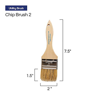 Pro Grade - Chip Paint Brushes - 36 Ea 2 Inch Chip Paint Brush Light Brown - WoodArtSupply