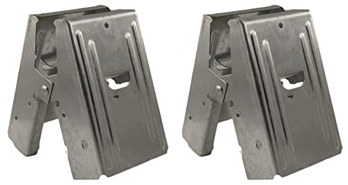 Century Drill & Tool 72990 2x4 Saw Horse Brackets, Set of 2, Galvanized, Compact Storage - WoodArtSupply