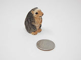 Selsela Hedgehog Figurine Statue Garden Decoration Miniature Wood Forest Art Carved Small Animal Selsela