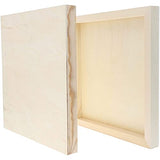 6 Pack Unfinished Square Wood Panels for Painting, 12x12 Wooden Canvas Boards for Crafts Bright Creations