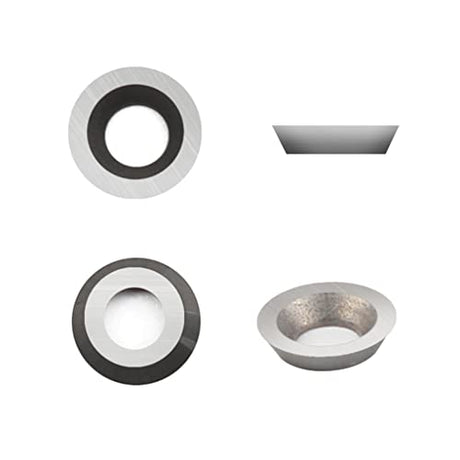 CDBP 8.9mm(1/3 inch) Round Carbide Inserts for Woodturning, R8.9×1.85mm Indexable Carbide Cutter fits for DIY Woodworking Lathe Wood Turning Finisher CDBP