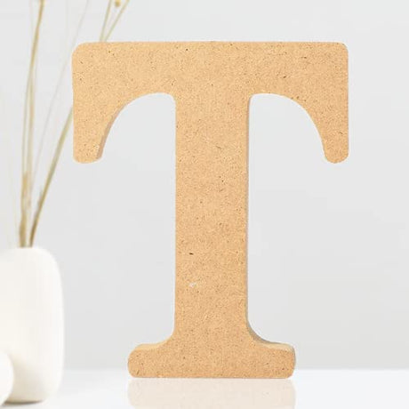 AOCEAN 6 Inch Designable Wood Letters Unfinished Wood Letters for Wall Decor Decorative Standing Letters Slices Sign Board Decoration for Craft Home AOCEAN