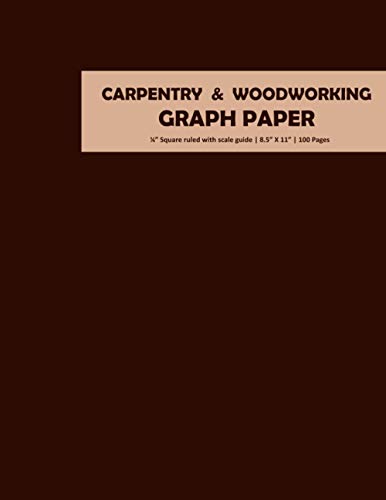 Carpentry and Woodworking Graph Paper Notebook: 8.5" x 11", 100 Page, 1/4" Grid Ruled Pad With Scale for Designing Woodwork Projects | 4 Squares Per - WoodArtSupply