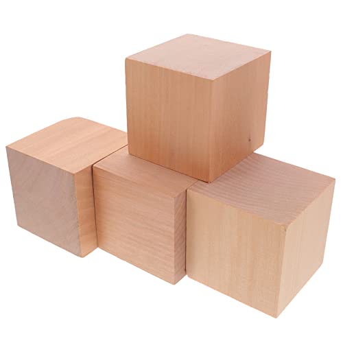 Kisangel 8 Pcs Blocks Solid Cube Wood Block Unfinished Wood Dice Unfinished Pine Cubes Unfinished Wooden Cubes Blank Wood Squares Blank Wood Dice Kisangel