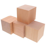 Kisangel 8 Pcs Blocks Solid Cube Wood Block Unfinished Wood Dice Unfinished Pine Cubes Unfinished Wooden Cubes Blank Wood Squares Blank Wood Dice Kisangel