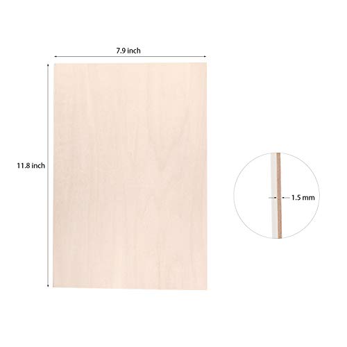 10 Pack Balsa Wood Sheet for Crafts Thin Wood Sheets for Plane