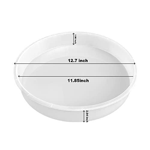 RESINWORLD 12'X2'' Deep Large Round Tray Mold + Set of 4", 3", 2", 1.5", 1", 0.5" Clear Silicone Cube Molds