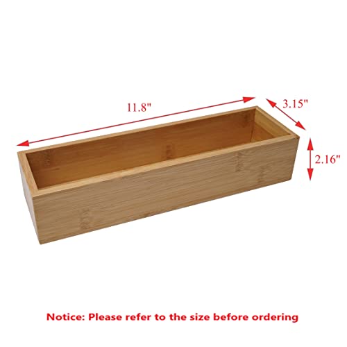 Aviboo Cabinet Drawer Organizer and Storage Tray Box Dividers Set Made of Bamboo Wood, Multipurpose Holder for Craft, Sewing, Office, Bathroom, - WoodArtSupply