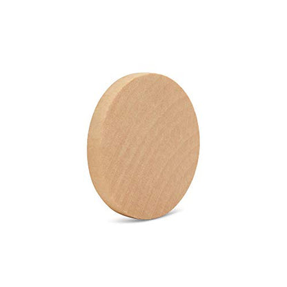 Wooden Circles 2 x 1/4 Inch Wooden Discs - 25 Pieces Ready to Paint and Decorate- Wood Burning -Jewelry Making, Crafts and DIY Projects - Easy to