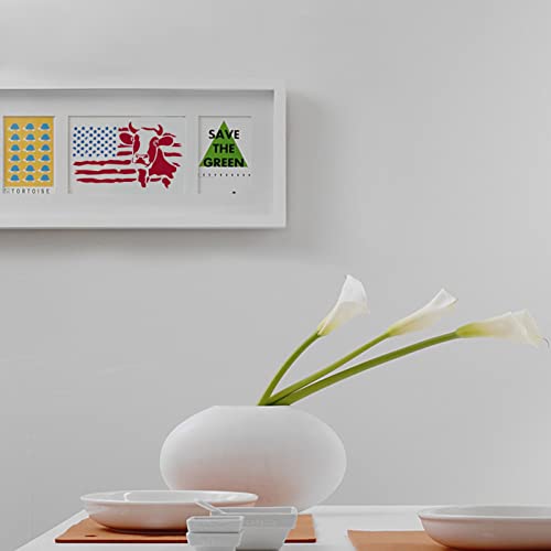 9 Pcs American Flag Stencils, We The People Stencils Deer 1776 Stencils Cow Bear Truck Sunflower Stencils for Painting on Wood Canvas Walls Fabric CODOHI
