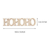 Amosfun 20pcs Unfinished Wood Ornament Wood Letter Ho Cutout Pieces DIY Craft Pendant for Xmas Tree Festive Hanging Decoration Amosfun