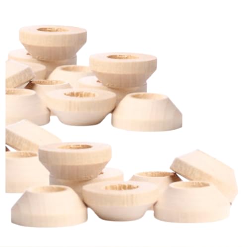 Factory Direct Craft Unfinished Wood Doll Pin Stands Set of 24 for Crafts, Doll Making and More - 1-1/8 Inch Diameter Factory Direct Craft