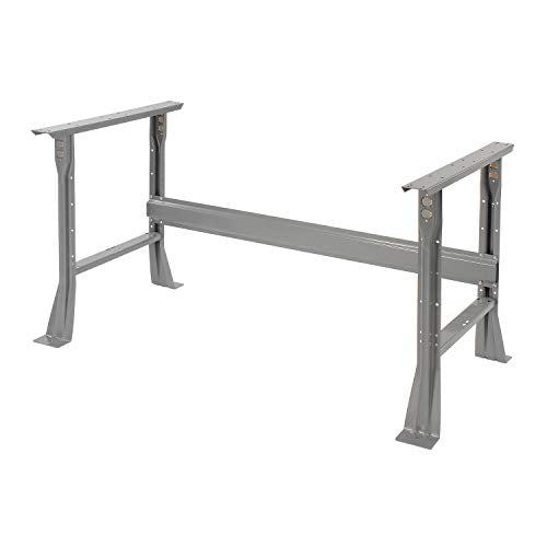 Global Industrial Fixed Height Workbench C-Channel Flared Leg, Steel Square Edge, 72" W x 30" D x 34" H, Gray - WoodArtSupply