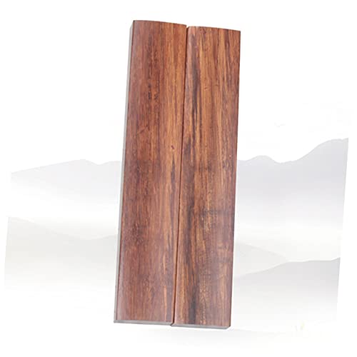 VILLCASE 1 Pair Wooden Whittling Kit Calligraphy Paperweight Unfinished Craft Block Chinese Desktop Decoration Glass Paperweights Wood Paperweight VILLCASE