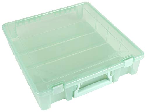 ArtBin 6955RJ Super Satchel 1-Compartment Box, Art & Craft Organizer, 1-Pack, Translucent Mint - WoodArtSupply