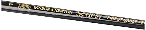 Winsor & Newton Series 7 Kolinsky Sable Brush, Round SH #1,Black - WoodArtSupply