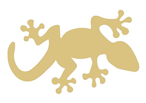 Gecko Cutout Unfinished Wood Animal Zoo Nature Center Decor Door Hanger MDF Shape Canvas Style 1 Diverse Woodworking