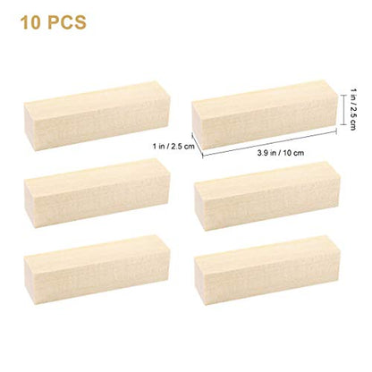 MILISTEN 10pcs Basswood for Carving Basswood Blocks Wood Blocks for Crafts Unfinished Craft Wood Unfinished Wood Blocks Wood Carving Blocks Kit DIY - WoodArtSupply