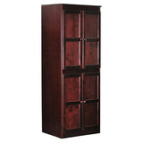 Bowery Hill Traditional 72" Wood Storage Cabinet with 5-Shelves in Cherry Bowery Hill
