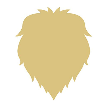Lion Head Cutout Unfinished Wood Animal Zoo Wildlife Safari Door Hanger Kids Craft MDF Shaped Canvas Style 4 (6") Diverse Woodworking