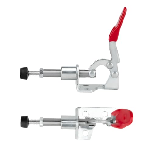 POWERTEC 6PK Toggle Clamp, 100lbs Holding Capacity, 301A Quick Release Push/Pull Clamp for Woodworking Jigs and Fixtures, Pocket Hole Jigs, Welding, POWERTEC
