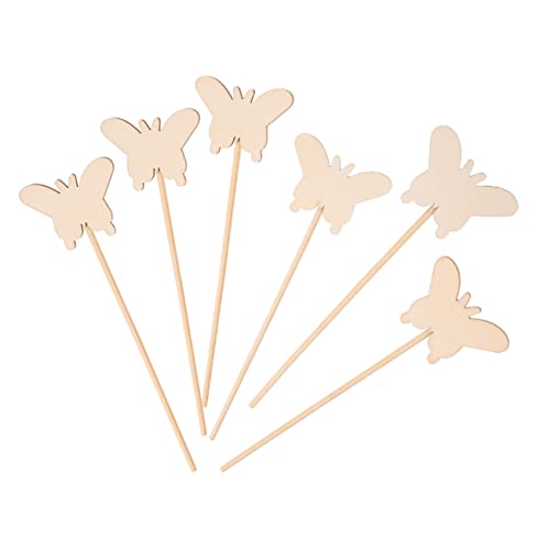 Toyvian 12 Pcs Wand Diy Princess Wand Kit Unfinished Fairy Wands Butterfly Wand Fairy Wand Crafts Diy Painting Toys Kids Princess Diy Fairy Wand