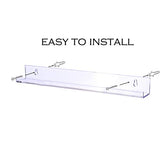 Sooyee 6 Pack Nail Polish Organizer Wall Mounted Shelf, Holder, Clear Acrylic Rack,Paint Organizer,Essential Oil Shelf Display 66-90 Bottles Sooyee