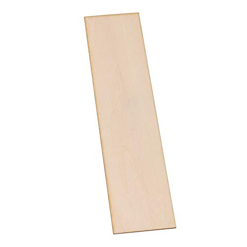 BQLZR 200x50x1.5mm Rectangle Unfinished DIY Paulownia Wooden Sheets for Hand-Made Project Miniatures House Building Architectural Model Pack of 6 BQLZR