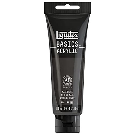 Liquitex BASICS Acrylic Paint, 118ml (4-oz) Tube, Mars Black Liquitex