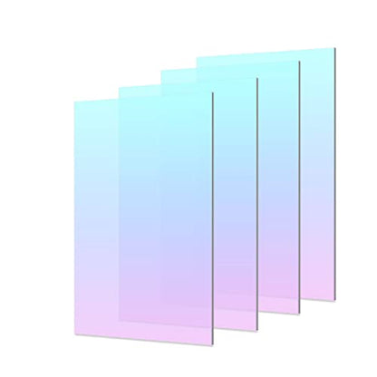 4 Pack Colored Acrylic Sheets Iridescent Plexiglass Sheets Almost 1/8 Translucent Plastic Sheet for Crafts,Signs,Pantings DIY Display