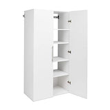 Prepac HangUps Large Elegant Wall-Mounted Storage Cabinet in White Prepac