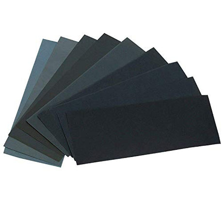 HSYMQ 24PCS Sand Paper Variety Pack Sandpaper 12 Grits Assorted for Wood Metal Sanding, Wet Dry Sandpaper HSYMQ