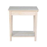 International Concepts Narrow End Table, Unfinished IC International Concepts