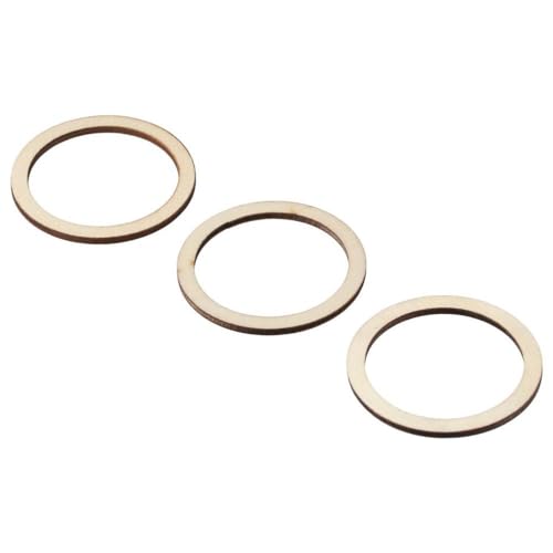 hobbyhub 100Pcs Unfinished Rings Shape Wood Pieces, 5cm Blank Wooden Circle Slices Wood Linking Rings for Christmas Home Decor, DIY Crafts hobbyhub