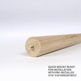 Waddell Round Taper Leg, 6" H | Self Leveling Sanded Wood Coffee Table Legs with 5/16" Hanger Bolt | Replacement Unfinished Furniture Legs for DIY Waddell