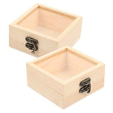 COHEALI 4 pcs moisennette Jewelry Treasure Box hinged Cover Container European Style Glass Wooden Storage Bins Bracelet Holder Treasure Chest Wedding COHEALI
