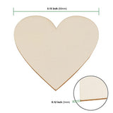 HAKZEON 3 Inches 100 PCS Wood Heart Cutouts, Unfinished Wood Heart Slices, Blank Wooden Heart for DIY Crafts Projects, Decoration, Wedding HAKZEON