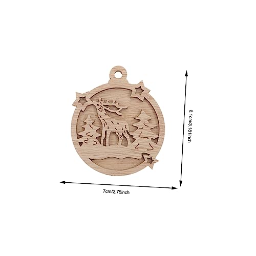 Abaodam Unfinished Wooden Cutouts 30 pcs Double Decorative Wood Chips Christmas Hanging Decorations Toy for Kids Toys for Kids Graffiti Wooden Slices Abaodam