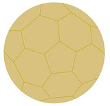 Soccer Ball Cutout Unfinished Wood Sports Decor Door Hanger Soccer Player MDF Shaped Canvas Style 1 Diverse Woodworking