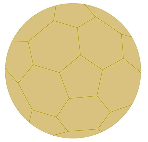Soccer Ball Cutout Unfinished Wood Sports Decor Door Hanger Soccer Player MDF Shaped Canvas Style 1 Diverse Woodworking