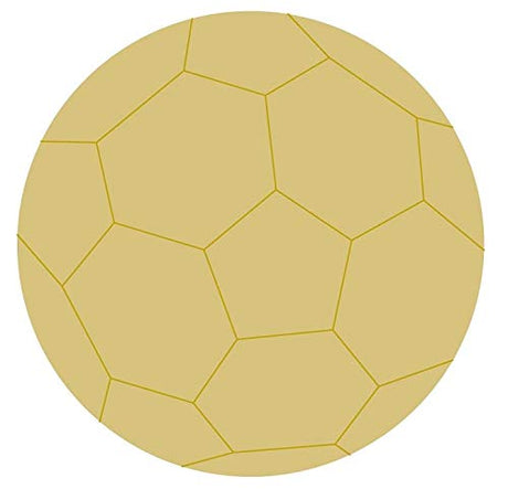 Soccer Ball Cutout Unfinished Wood Sports Decor Door Hanger Soccer Player MDF Shaped Canvas Style 1 Diverse Woodworking